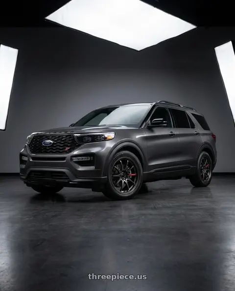 2025 Ford Explorer ST-Line with Volk Racing CE28 CLUB RACER II BK 5x114.3 18x9.5+35 Diamond Dark Gunmetal wheels