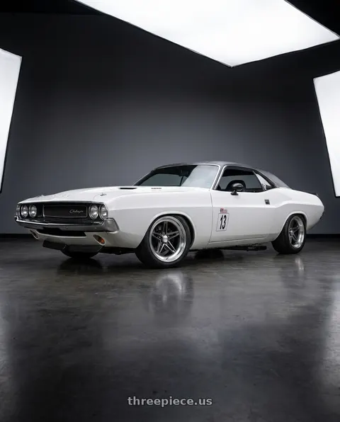 1970 Dodge Challenger with American Racing Vintage VN514 GROOVE 5X114.3 18X10 0 ANTHRACITE W/ DIAMOND CUT LIP wheels