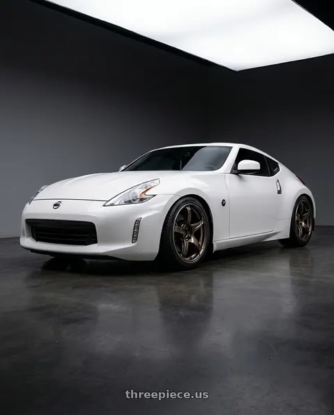 2017 Nissan 370Z with Advan Racing TC4 5x114.3 18x9.5 +45 UMBER BRONZE METALLIC & RING wheels