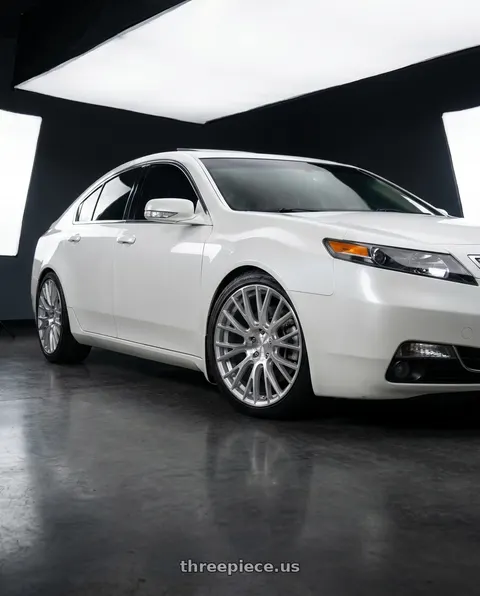 2013 Acura TL SH-AWD with Rotiform RC201 LSE 5X120 19X8.5 +35 GLOSS SILVER W/ MACHINED FACE wheels