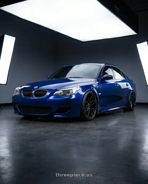 2010 BMW M5 with Avant Garde Wheels M520R 5X120 20x11 +45 Gloss Black wheels