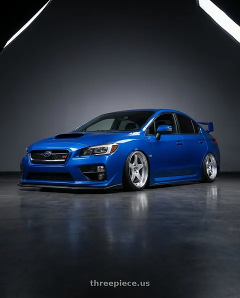 2013 Subaru WRX STI with ESR Wheels APEX SERIES AP5 5x114.3 18x10.5 +22 Hyper Silver wheels