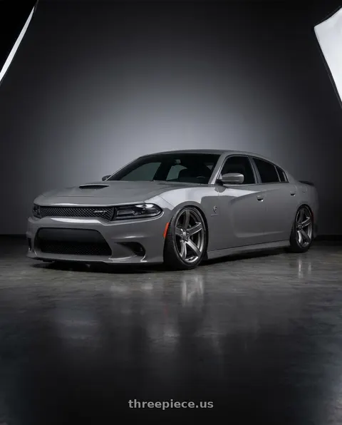 2017 Dodge Charger SRT Hellcat with OE Wheels DG22 5x115 20x9.5+18 Satin Gunmetal wheels