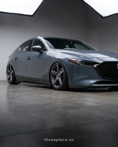 2023 Mazda 3 with Forgestar CF5 5x114.3 18x9 +35 Gloss Anthracite wheels
