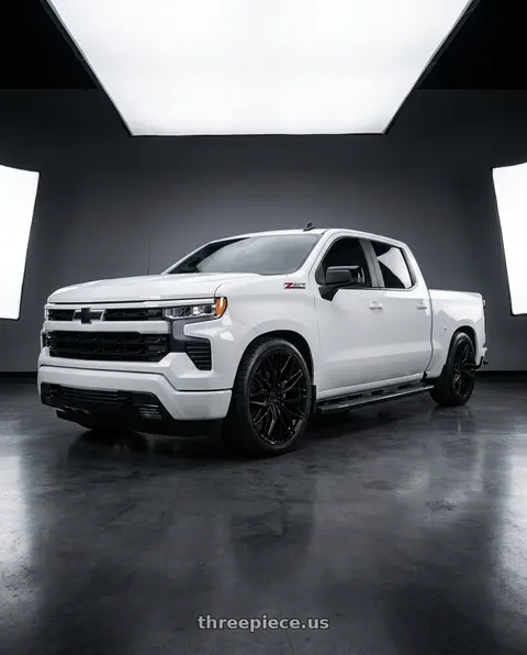 2024 Chevy Silverado Rst with Brada FR86 6x139.7 22x10 -18 Gloss Black wheels