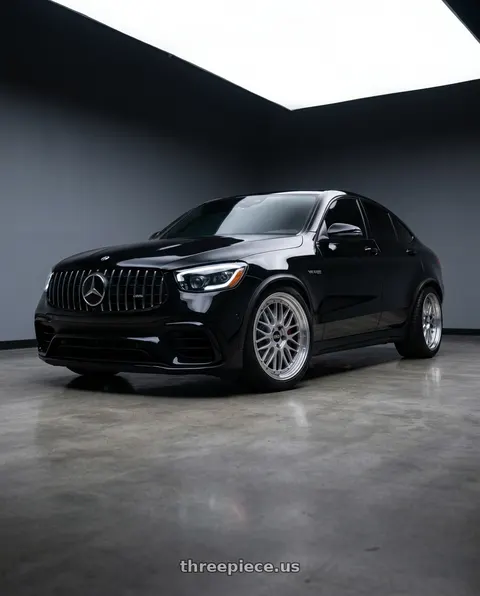 2021 mercedes glc63s with BBS LM 5x112 21x10.5 +10 Diamond Silver wheels