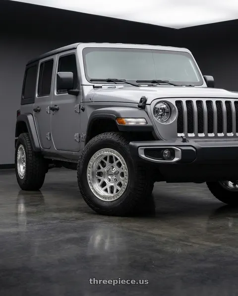 2021 Jeep Wrangler Sport with KMC KM235 GRENADE CRAWL BEADLOCK 5X127 17X9 -38 MACHINED wheels