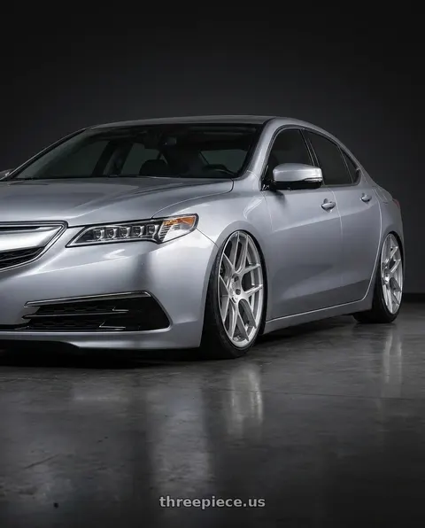 2019 Acura TLX with Aodhan AFF2 5x114.3 20x9+32 Gloss Silver Machined Face wheels