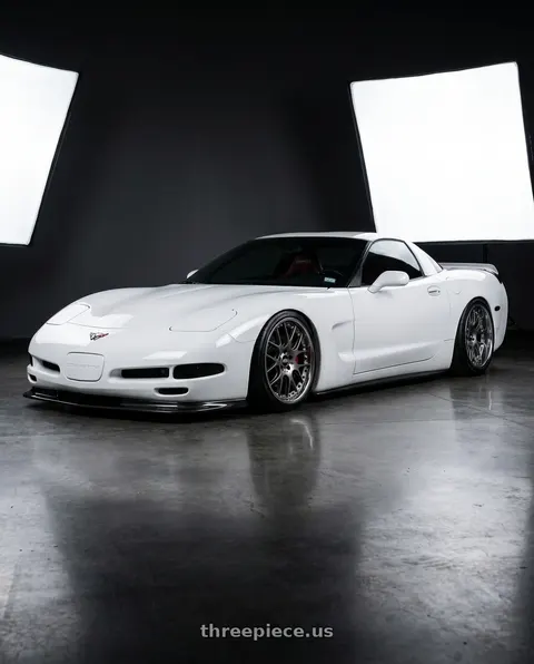 2000 Chevrolet Corvette with BBS CH-RII 5x130 20x11.5 +47 Satin Platinum Center Black Lip Stainless Rim Protector wheels