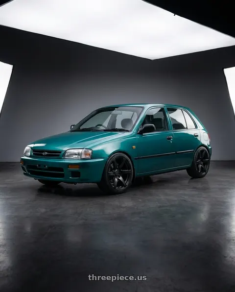 1995 Daihatsu Charade 4Door Hatchback with Enkei Cyclone 6x135 18x9+12 Matte Black wheels