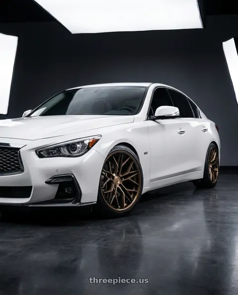 2018 INFINITI Q50 with Rohana RFC3 5x112 19x9.5 +42 Machine Bronze wheels