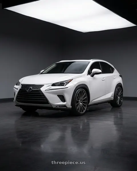 2019 Lexus NX with Arvano ART-2 6x135 20x9 +12 Gloss Black & Brushed Double Dark Tint wheels