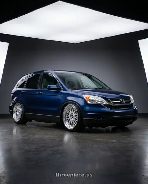 2009 Honda CR-V with ARC AR1 5x114.3 17x8.5  +35 Silver Machine Face Lip Chrome Rivet wheels