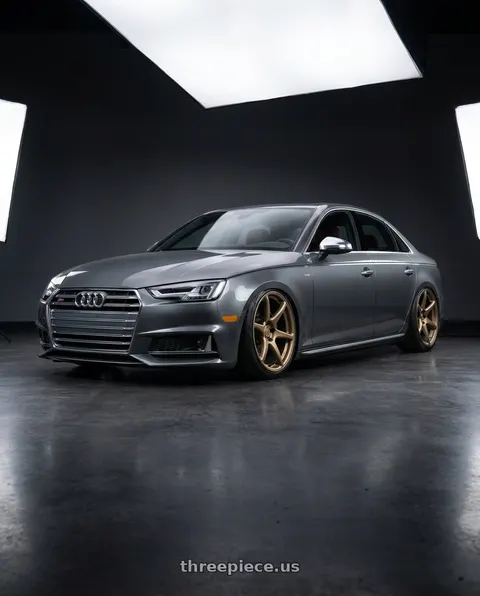 2023 Audi S4 with Kansei K11B Tandem 5X112 19x10.5 22 Bronze wheels