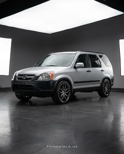 2002 Honda CR-V with Spec-1 SP-57 5x114.3/5x120 17x7.5 +42 Gloss Black & Machined wheels
