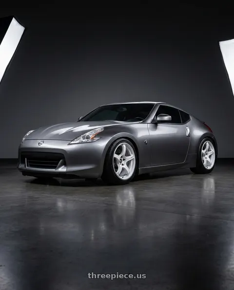 2009 Nissan 370Z with Advan Racing TC4 5x114.3 18x11.0 +15 RACING WHITE METALLIC & RING wheels
