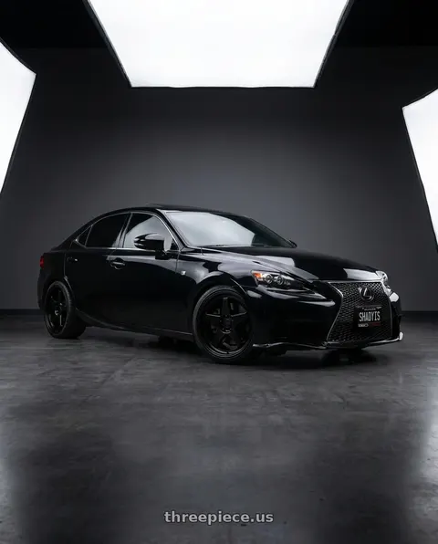 2015 Lexus IS250 with KATANA RACING KR03 5x114.3 18x8 +40 Glossy Black wheels