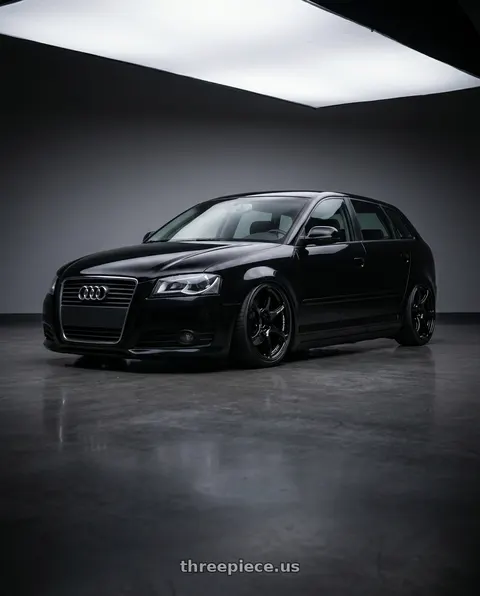 2012 Audi A3 with Advan RGIII 5x112 18x8+42 Gloss Black wheels