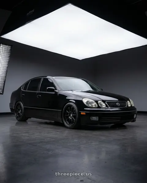 2002 Lexus GS300 with ESR Wheels CS12 5x114.3 18x8.5 +35 Matte Black wheels