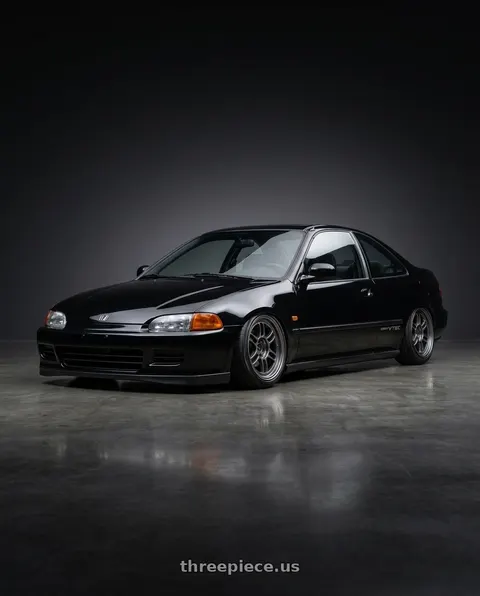 1992 Honda Civic EX with Enkei RPF1 4x100 15x8+28 Gunmetal wheels