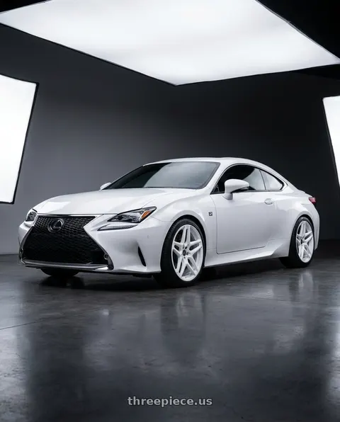 2021 Lexus RC350 F Sport with Heritage Wheel EBISU MonoC 5x112 18x9.5+38 White wheels