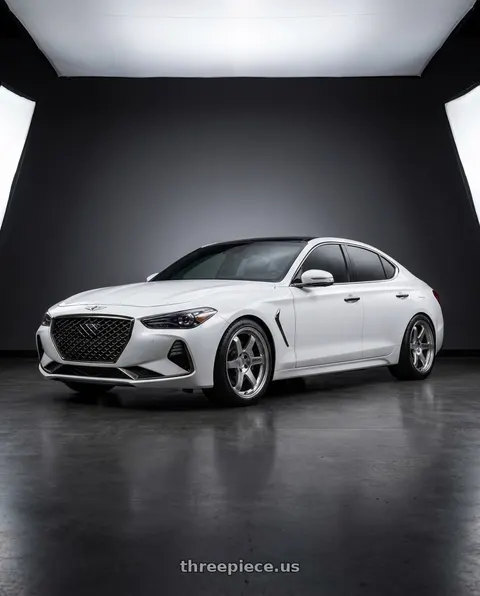 2019 Genesis G70 with Volk Racing TE37SL 5x112 19x9.5 +22 FORMULA SILVER wheels