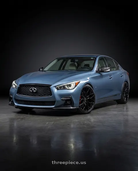 2022 INFINITI Q50 with F1R FS3 5x114 19x8.5 +35 Gloss Black wheels