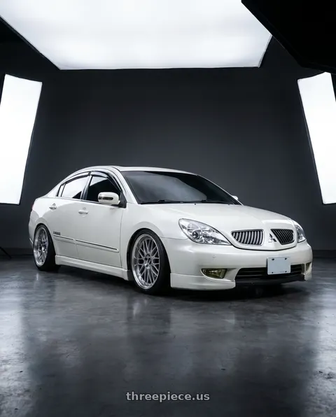 2007 Mitsubishi Galant DE with BBS LM 5x114.3 19x8.5+43 Diamond Silver wheels
