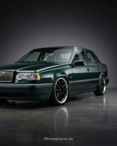 1993 Volvo 850 GLT with Vors SP2 4x108 17x8 +35 Gloss Black wheels