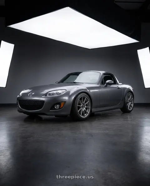 2014 Mazda MX-5 Miata with Enkei TS10 5x114.3 17x8+45 Grey wheels