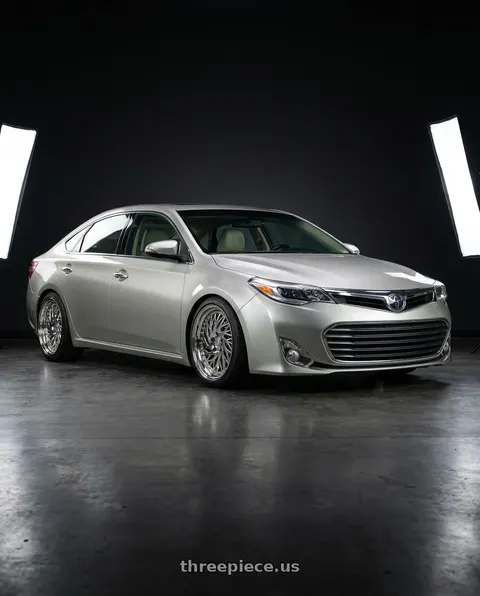 2013 Toyota Avalon with Aodhan DS03 5x114.3 18x9.5 +30 Vacuum Chrome w/Gold Rivets wheels
