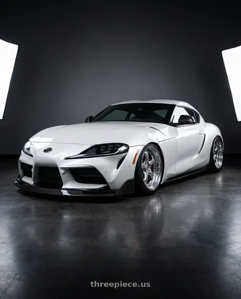 2021 Toyota GR Supra Premium with Work Wheels VS-KF 5x112 19x10.5+27 Light Grey Silver O Disk FULL REVERSE wheels