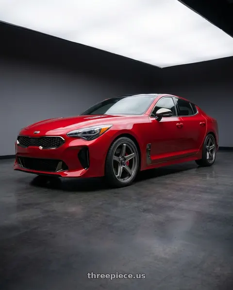 2018 Kia Stinger GT2 with Konig Neoform 5X114.3 19x8.5+32 Matte Grey wheels