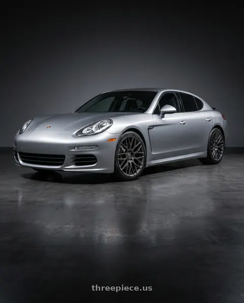 2014 Porsche Panamera with Vors DG38 5x114.3 19x10  +35 Gun Metal Graphite fit Mustang Performance Pack Style wheels