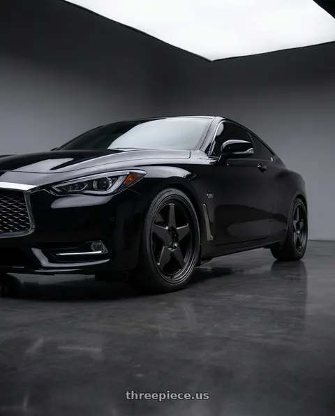 2017 INFINITI Q60 Premium with KATANA RACING KR03 5x114.3 18x8 +40 Matte Black wheels