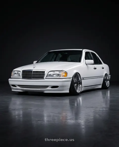 1999 Mercedes-Benz C230 Kompressor with Work Emitz Black Polish 5x100 19x10.0 +38 wheels