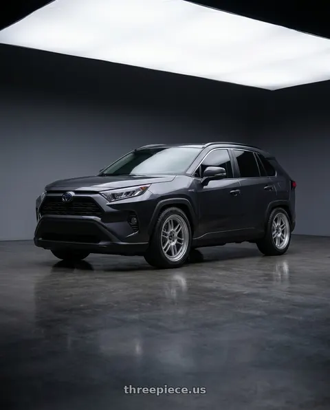 2019 Toyota RAV4 with Enkei RPF1 5x114.3 18x8+35 Silver wheels