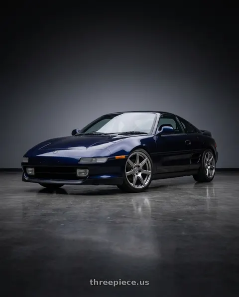 1998 Toyota MR2 with Work Emotion T7r 5x100 18x8.5 +30 Gt Silver wheels
