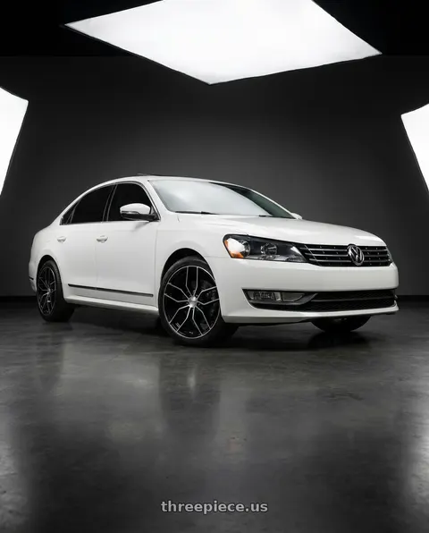 2012 Volkswagen Passat SEL Premium with Petrol P5C 5X112 19X8 +40 GLOSS BLACK W/ MACHINED FACE wheels