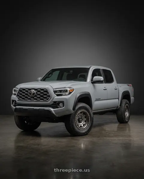 2021 Toyota Tacoma TRD Sport with KMC KM236 TANK BEADLOCK 6X139.7 17X9 -15 ANTHRACITE wheels