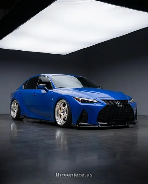 2021 Lexus IS350 F Sport with Work Meister S1 3P 5x114.3 19x9.5+45 L Disk Bright Buff Finish wheels