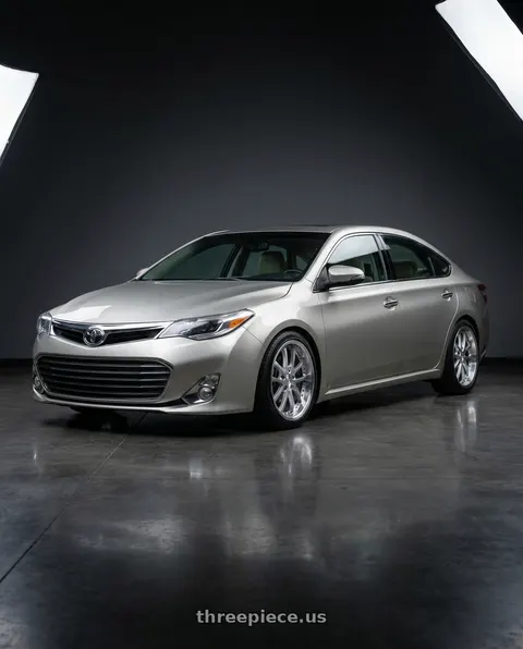 2013 Toyota Avalon with Vors AR5 5x114.3 17x9 +30 Silver Machine Face Lip Chrome Rivet wheels