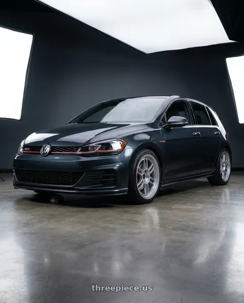 2021 Volkswagen GTI with Enkei RPF1 5x112 18x7.5+48 Silver wheels
