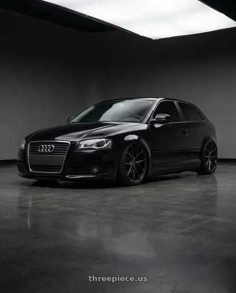 2012 Audi A3 with Niche 1PC M117 MISANO 5X112 18X8 +30 MATTE BLACK wheels