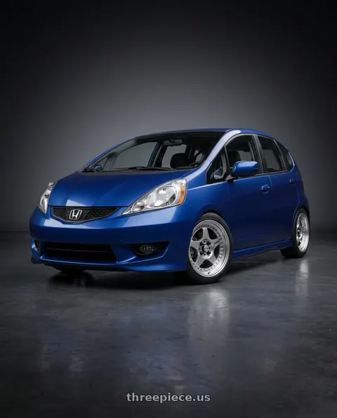 2012 Honda Fit with Work Meister Cr01 4x100 16x7+35 A Disk Bright Buff Finish wheels