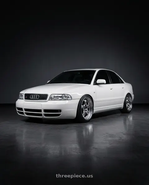 2001 Audi S4 with Work Meister S1 3P 5x112 18x8.5+37 O Disk Bright Buff Finish wheels