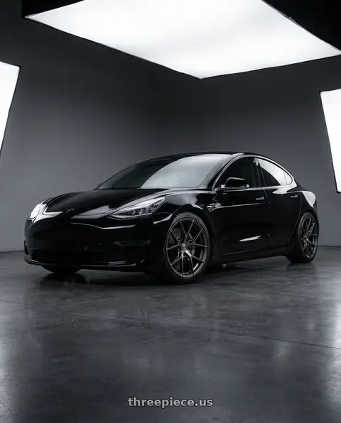 2019 Tesla Model 3 Performance with Avant Garde Wheels M580R 5X120 20x9 +38 Dark Graphite Metallic wheels
