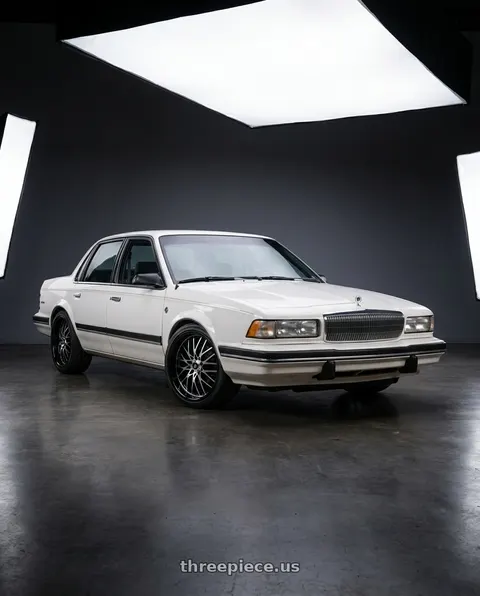 1990 Buick Century Limited with Konig Lace 5X100/5X114.3 16x7+40 Black/Machine Spoke wheels