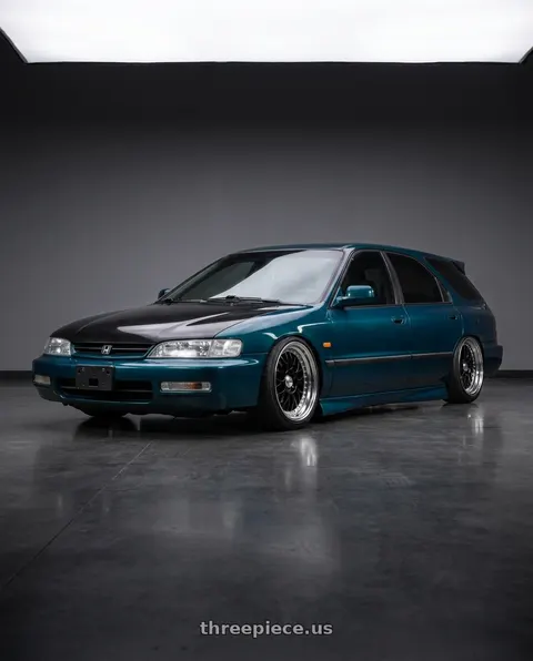 1994 Honda Accord with Work Meister M1 3p 4x114.3 18x8+38 O Disk Black wheels