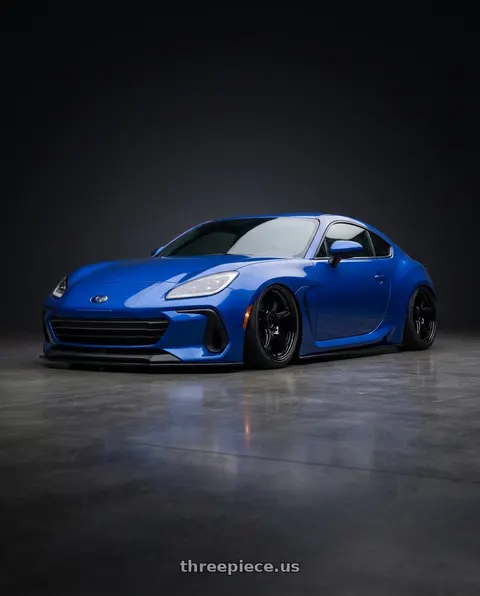 2024 Subaru BRZ with Gram Lights 57CR 5x114.3 18x8.5+50 Glossy Black wheels